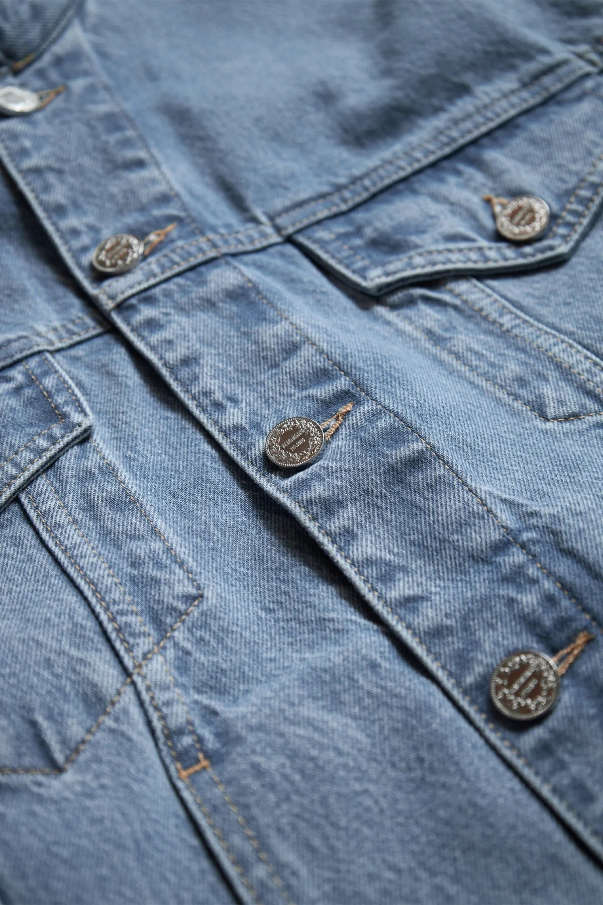 Vetements Deconstructed Hooded Denim Jacket Mid Blue - 3
