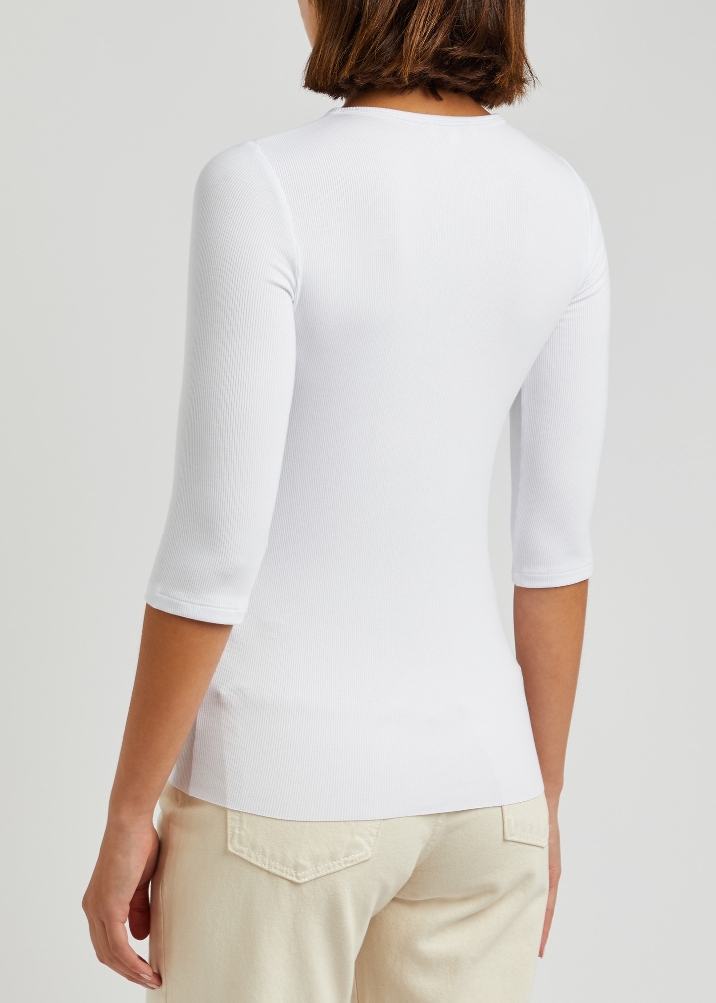 Ribbed stretch-jersey top - 3