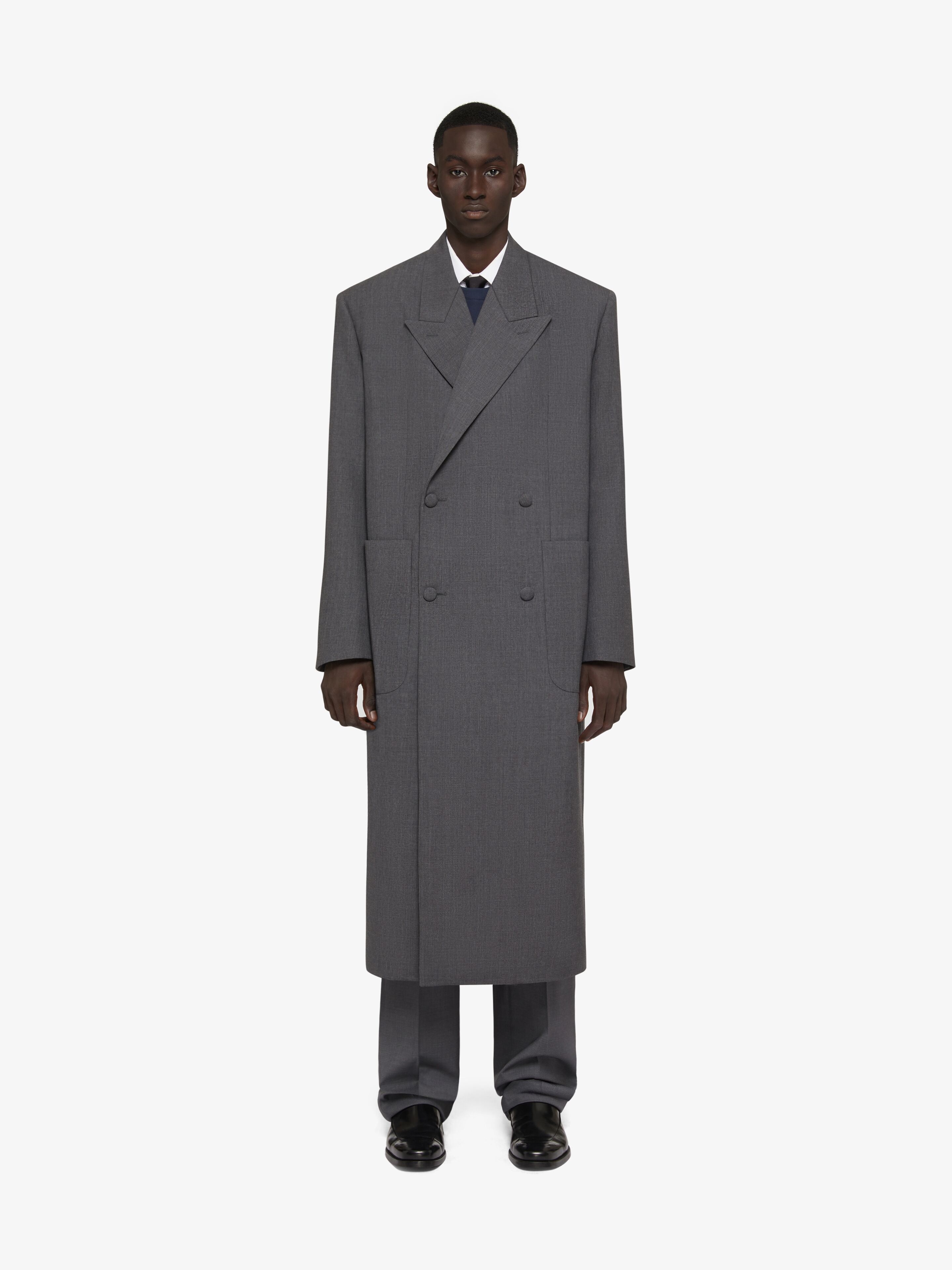 OVERSIZED DOUBLE BREASTED COAT IN WOOL - 2