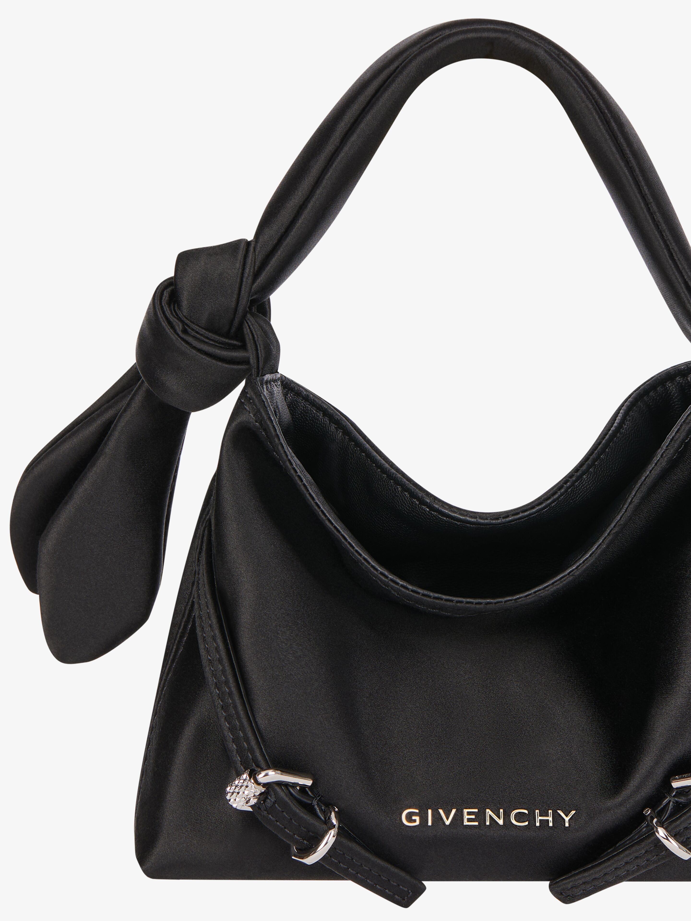 NANO VOYOU BAG IN SATIN WITH BOW DETAIL - 5