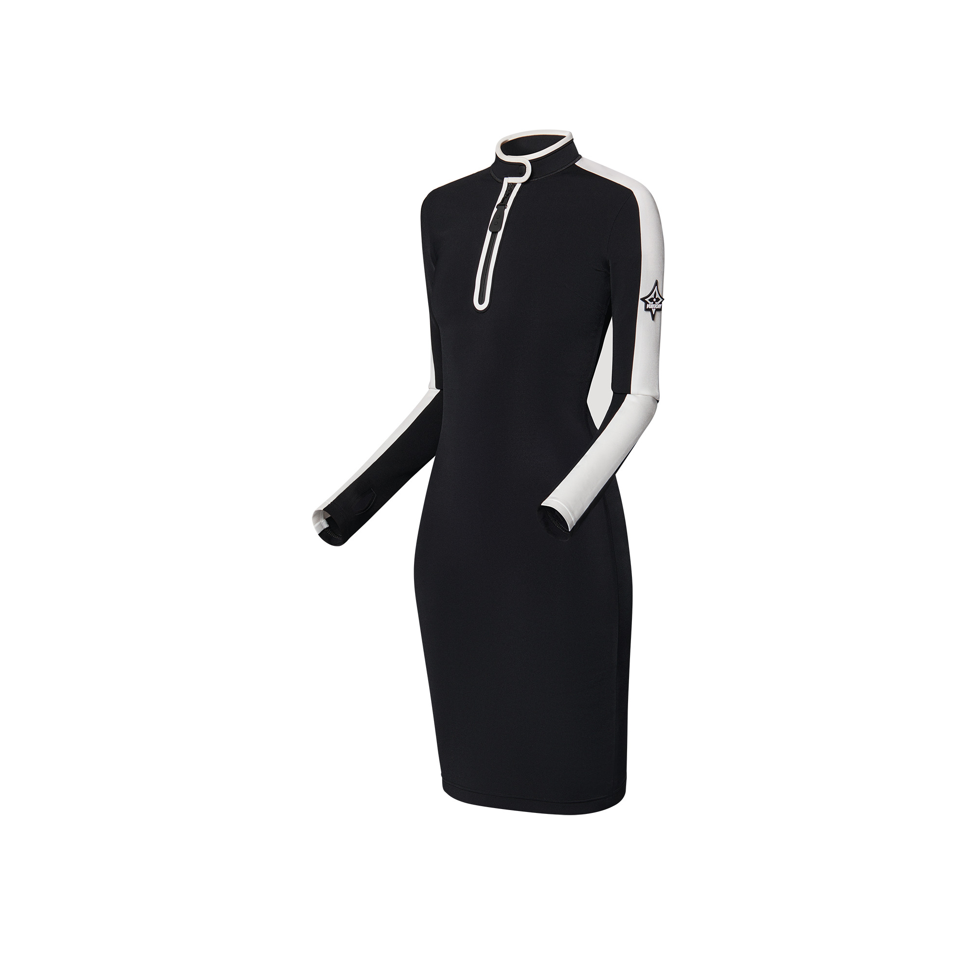 Graphic Accent Fitted Dress - 2