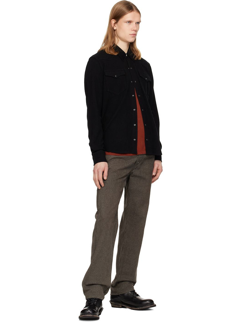 RRL by Ralph Lauren Brown Hamilton Flat Front Trousers outlook