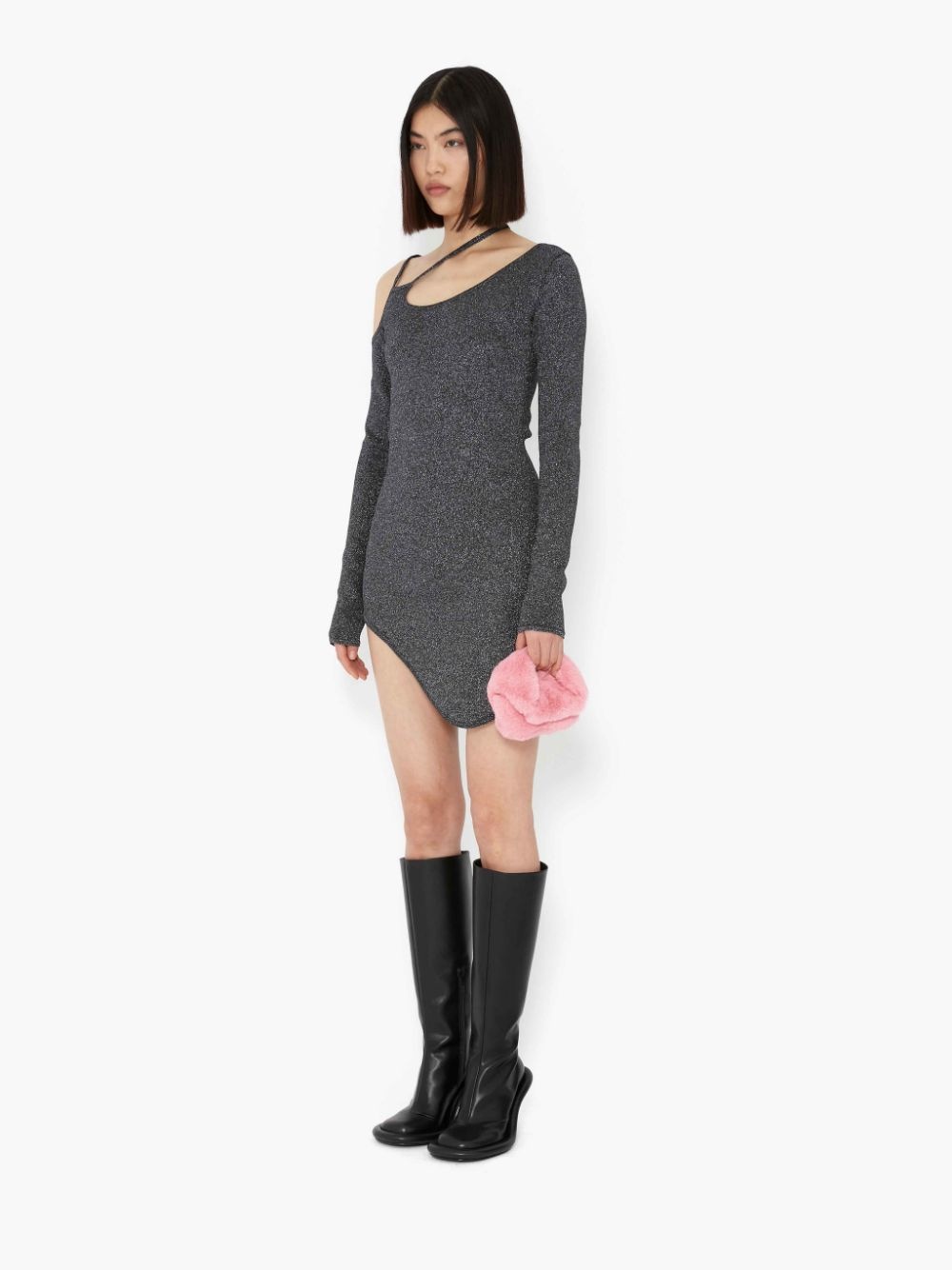 CUT OUT DETAIL ASYMMETRIC DRESS - 3