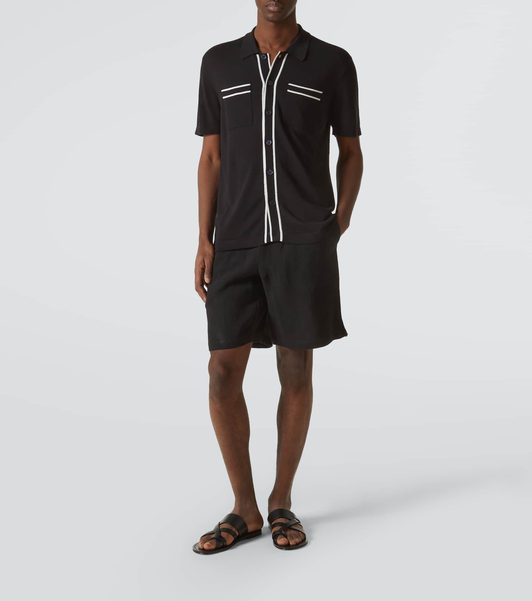 Cotton and silk polo shirt - 2
