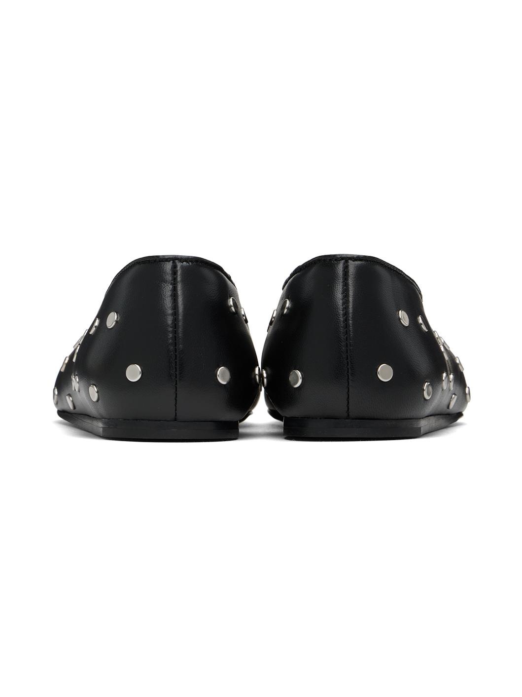 Black Studded Regency Ballerina Flats - 2