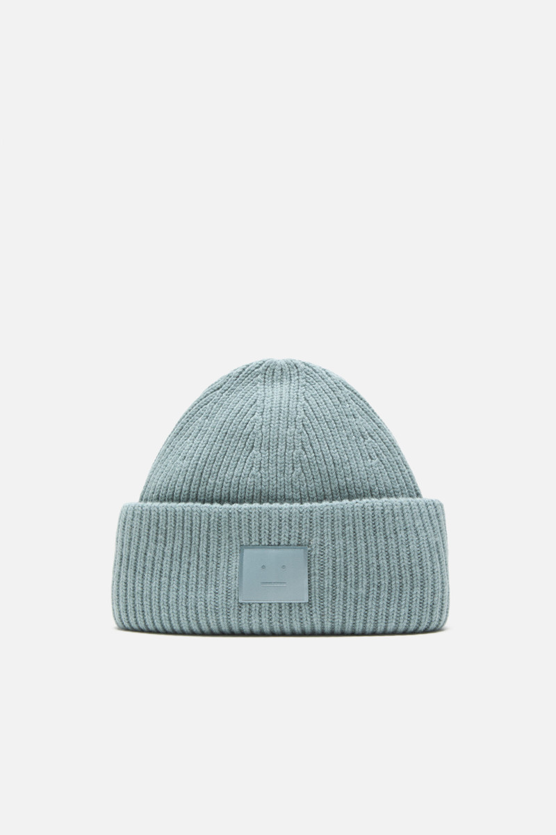 Large face logo beanie - Yak - Dusty blue 1