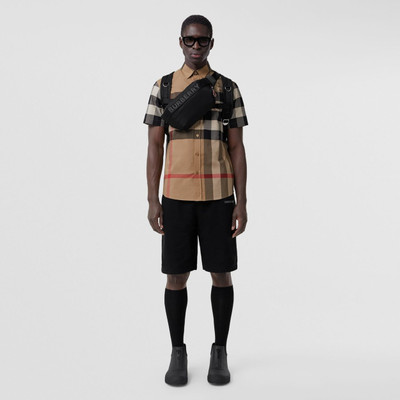 Burberry Short-sleeve Check Stretch Cotton Poplin Shirt outlook