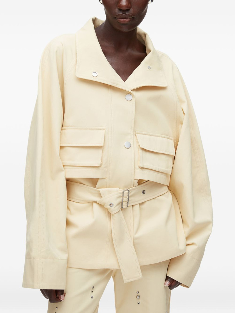 belted front-pockets jacket 7