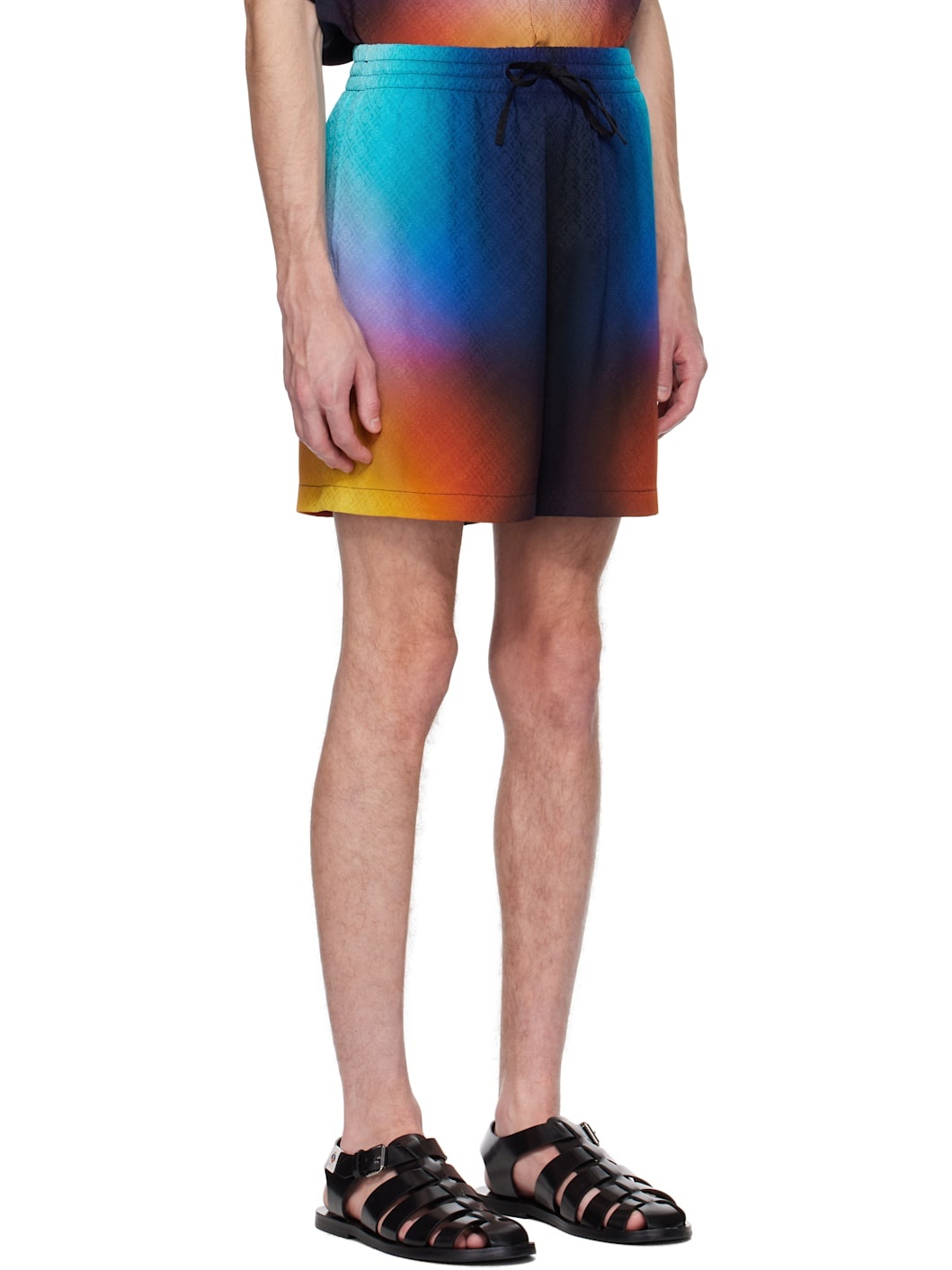 Multicolor Gradient Silk Shorts - 2