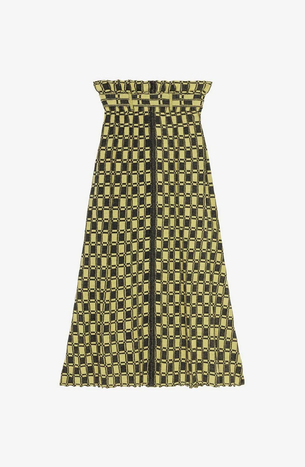 Jacquard gingham midi skirt - 6