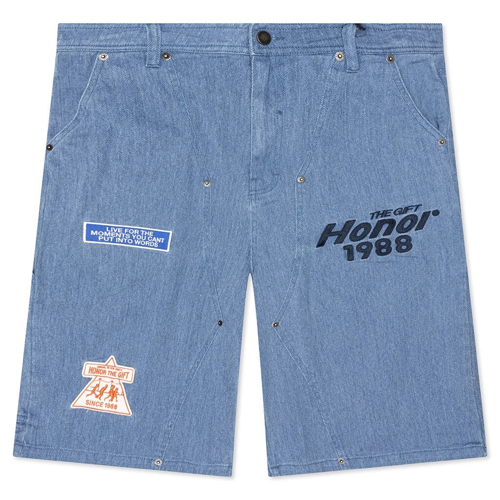 TWILL CARPENTER SHORT - BLUE - 1