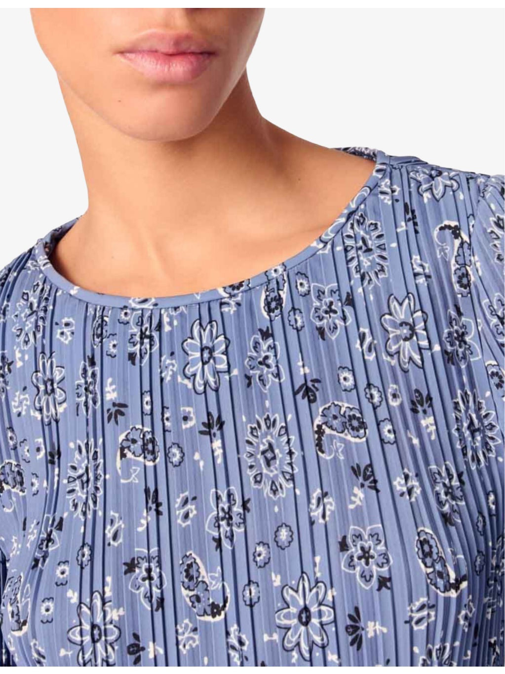 Floral-Pattern Pleated Woven Mini Dress - 5