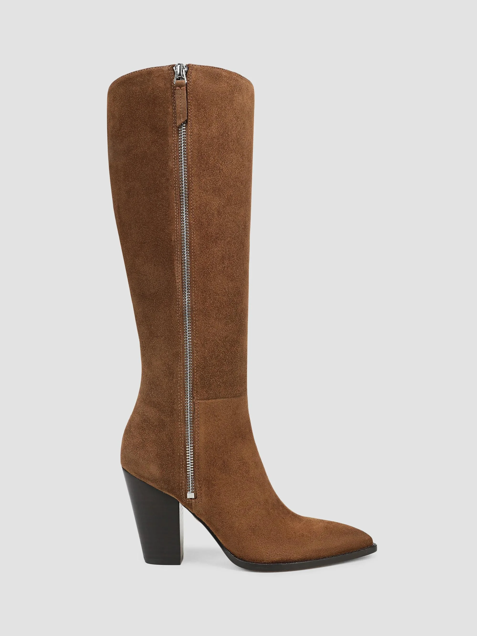 Women's Levanne 90MM Suede Cowboy Boots - Chestnut - 1
