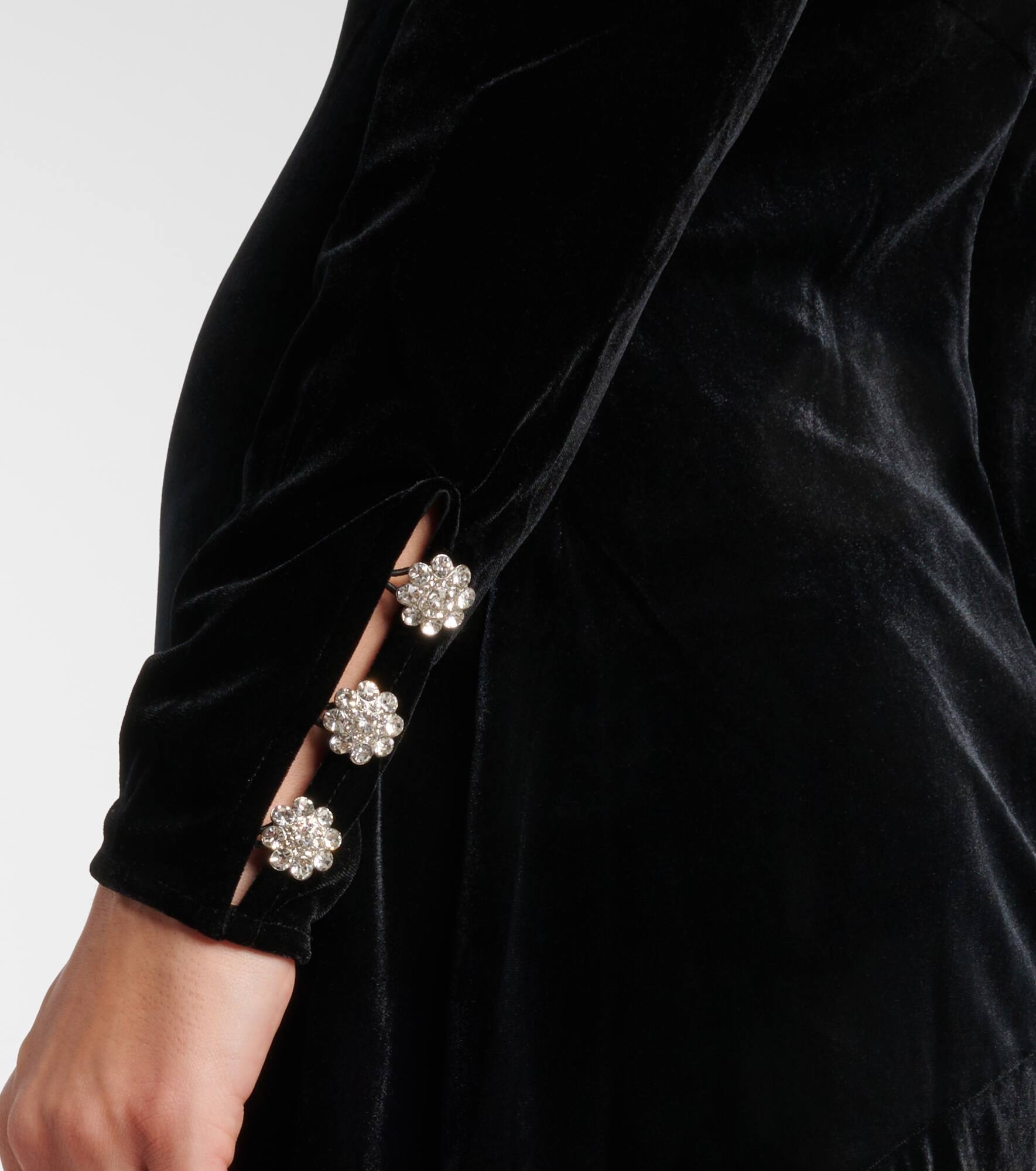 Cutout velvet midi dress - 5