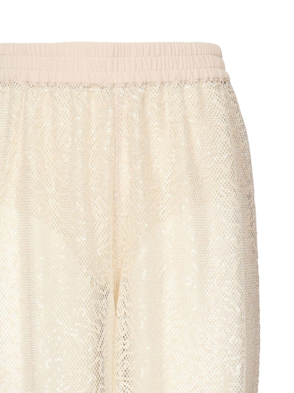 sequin-mesh trousers - 3