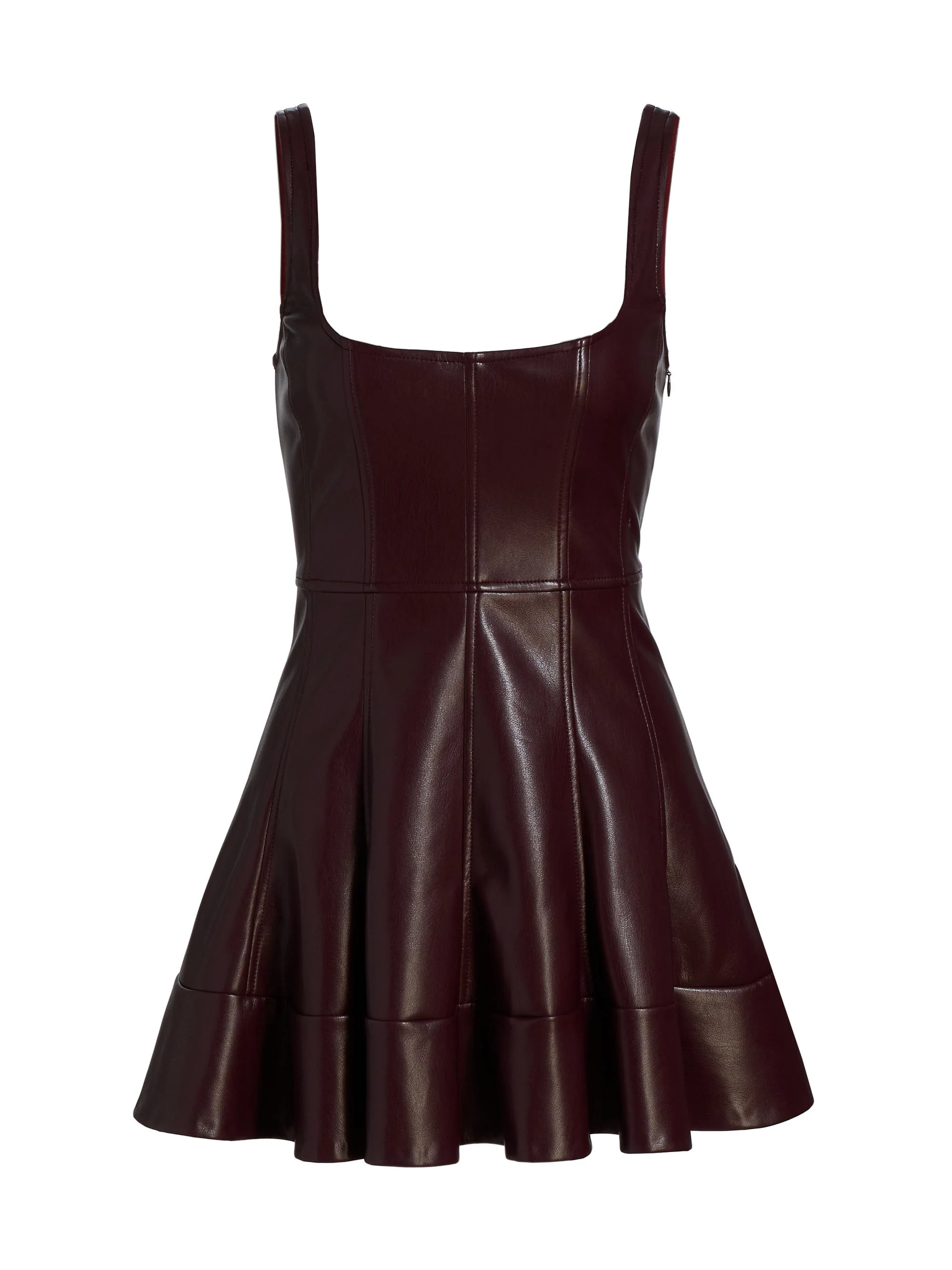 Women's Fauber Faux-Leather Minidress - Oxblood - 1