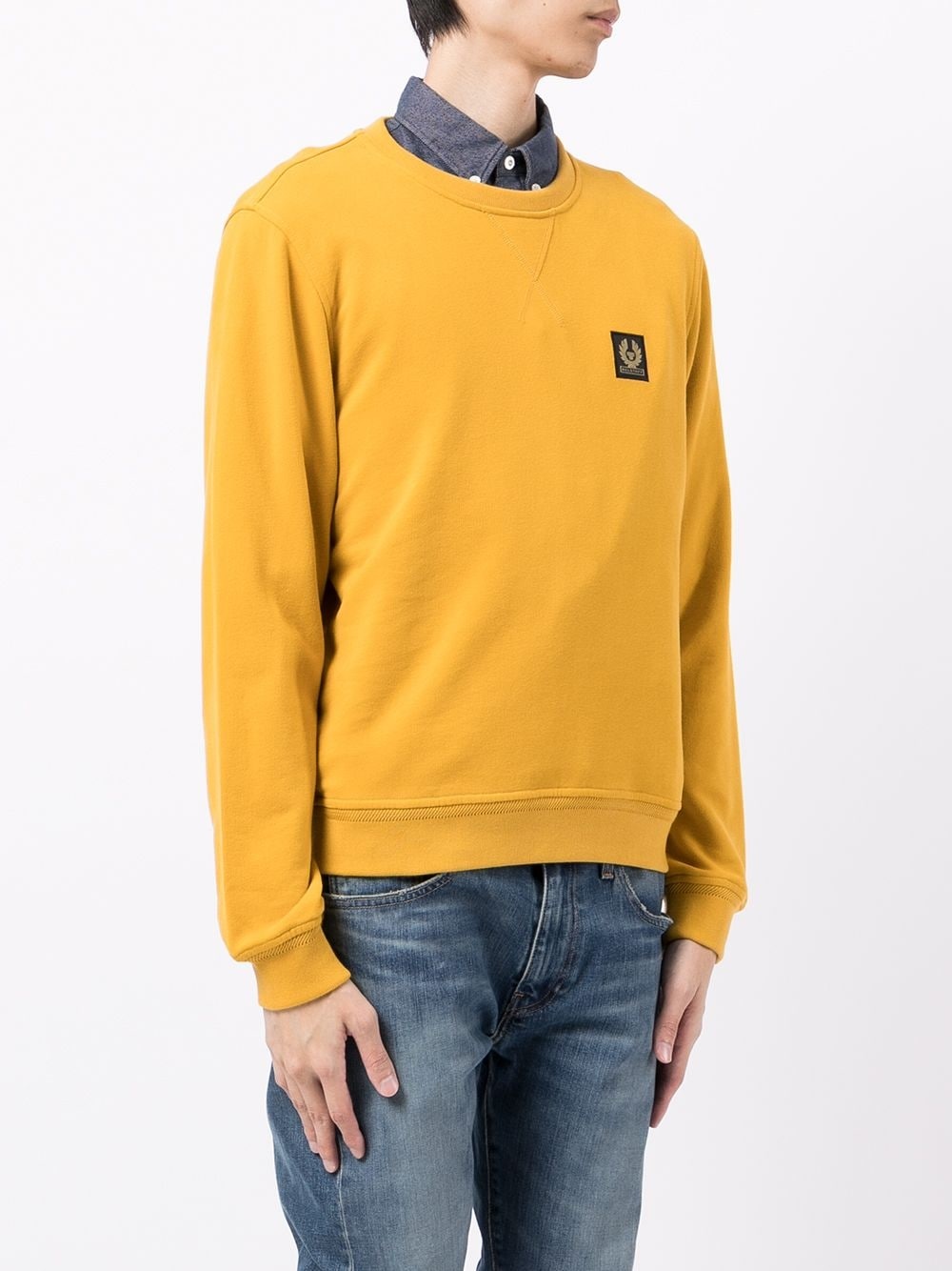 logo patch cotton sweatshirt - 3