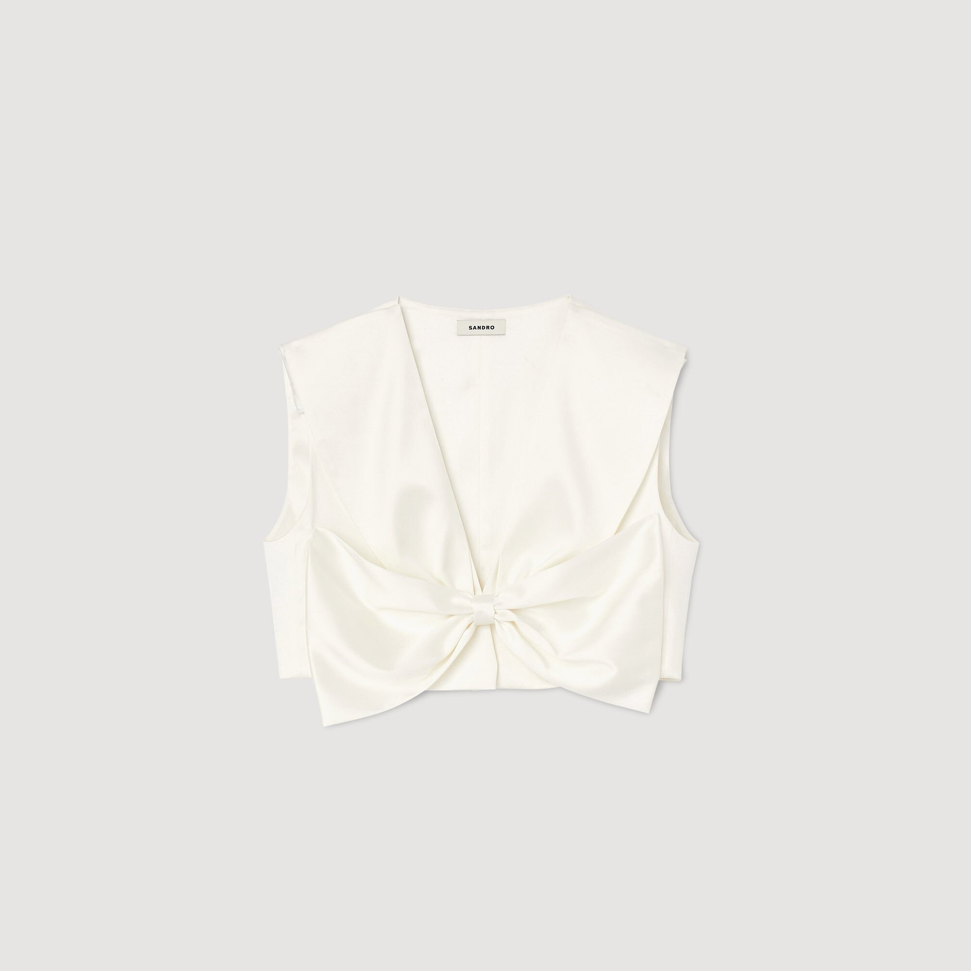 SATIN-EFFECT CROP TOP - 6