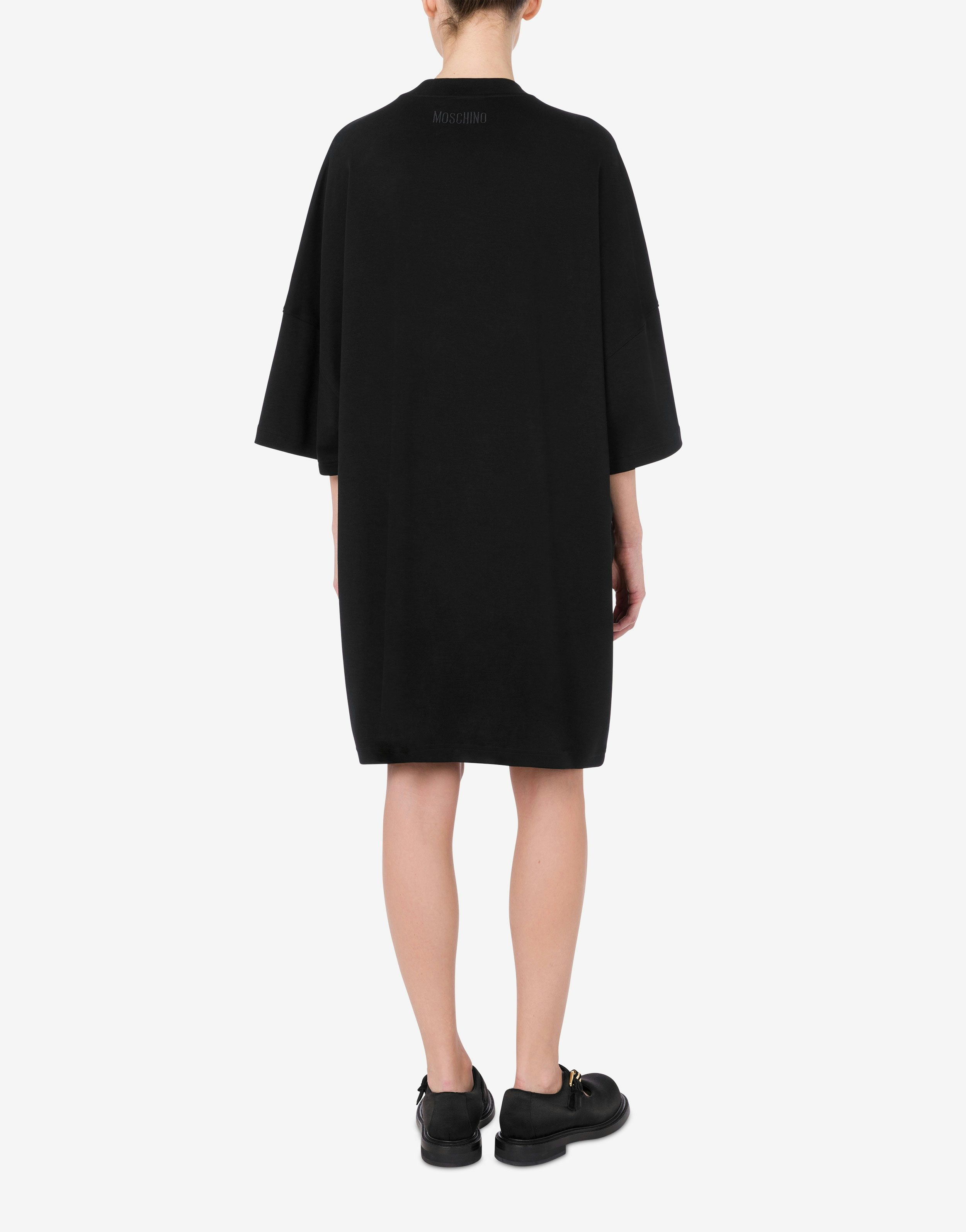 ワンピース Moschino PEACE & PEARLS COTTON INTERLOCK DRESS Moschino DRESS IN INTERLOCK COTTON PEACE & PEARLS | REVERSIBLE