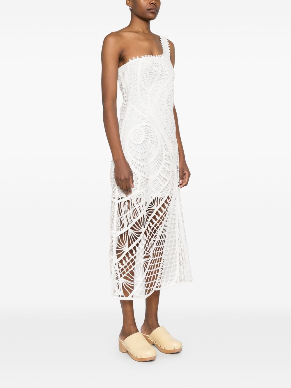 one-shoulder midi dress - 3