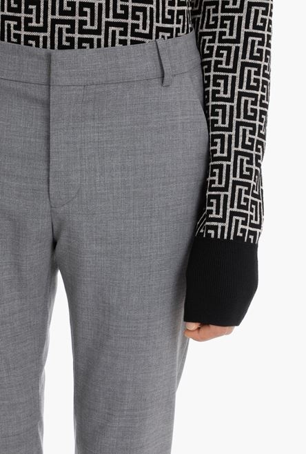 Gray wool pants - 8