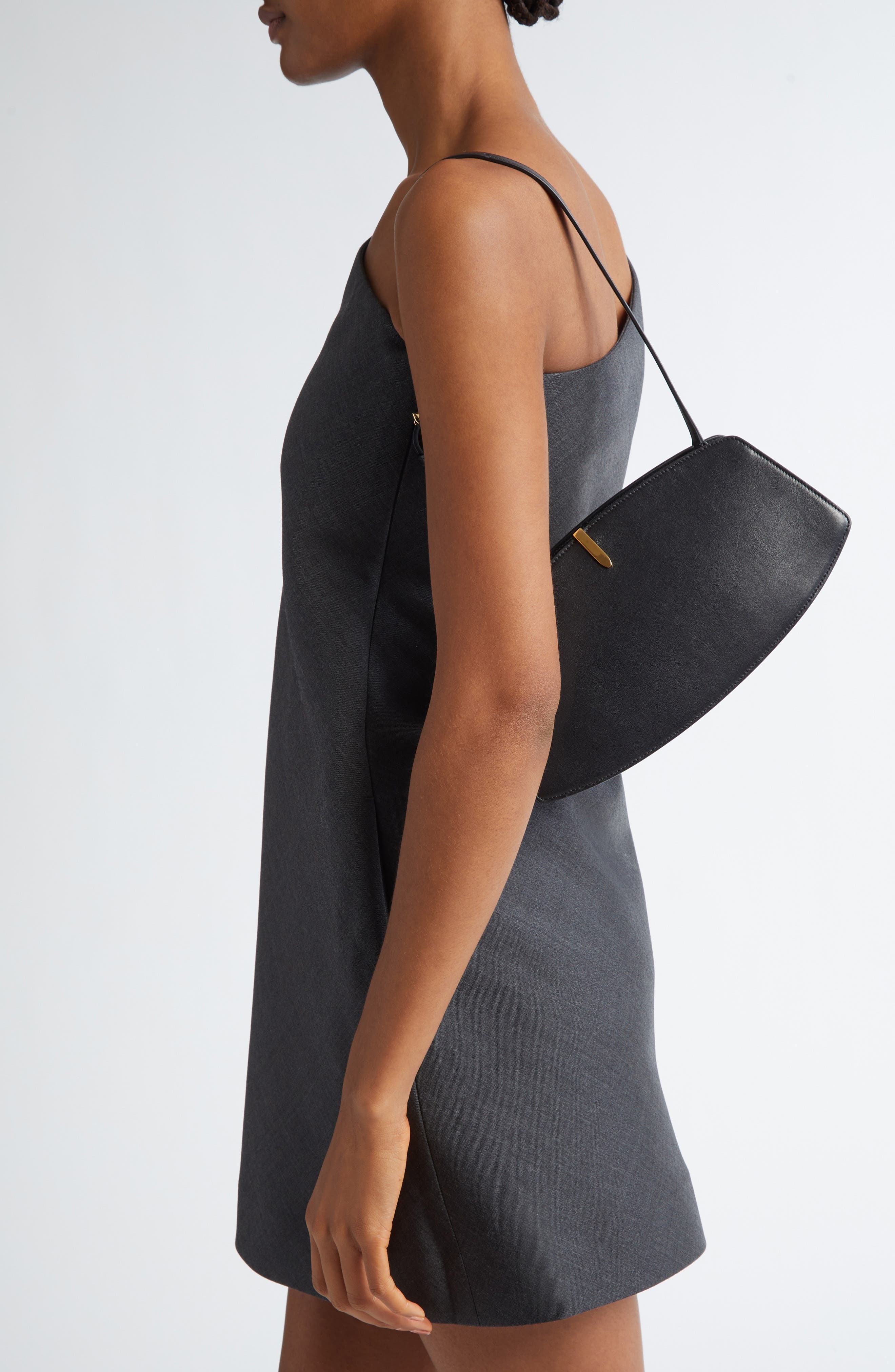 SAVETTE The Florence Leather Shoulder Bag in Black at Nordstrom - 2