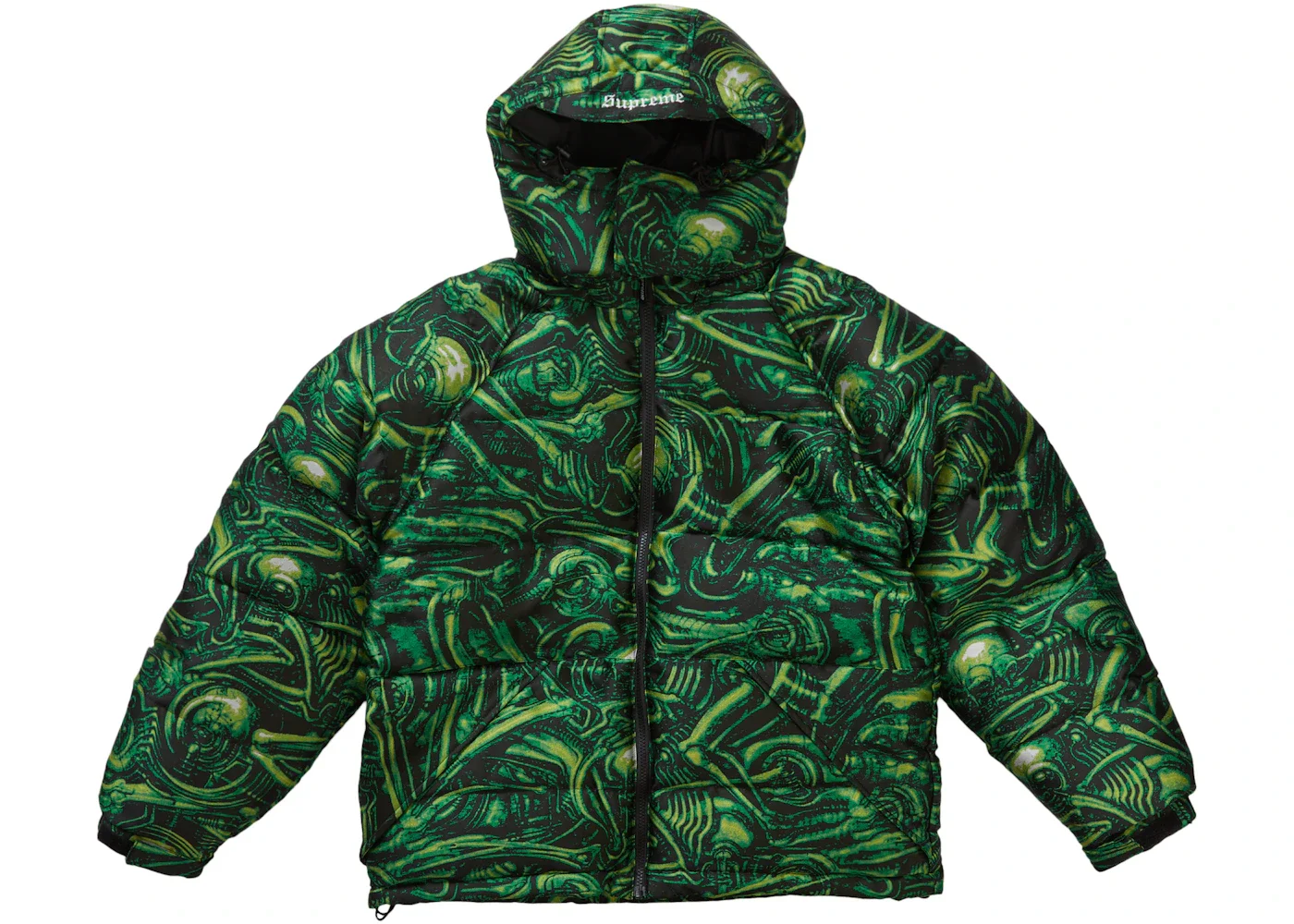 Supreme H.R. Giger Jacquard Down Puffer Jacket Green - 1