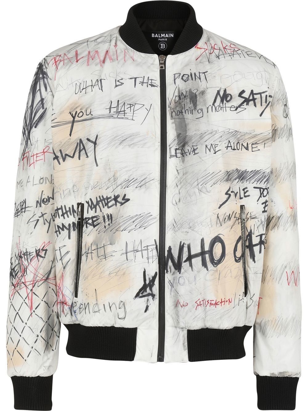 graphic-print bomber jacket - 1