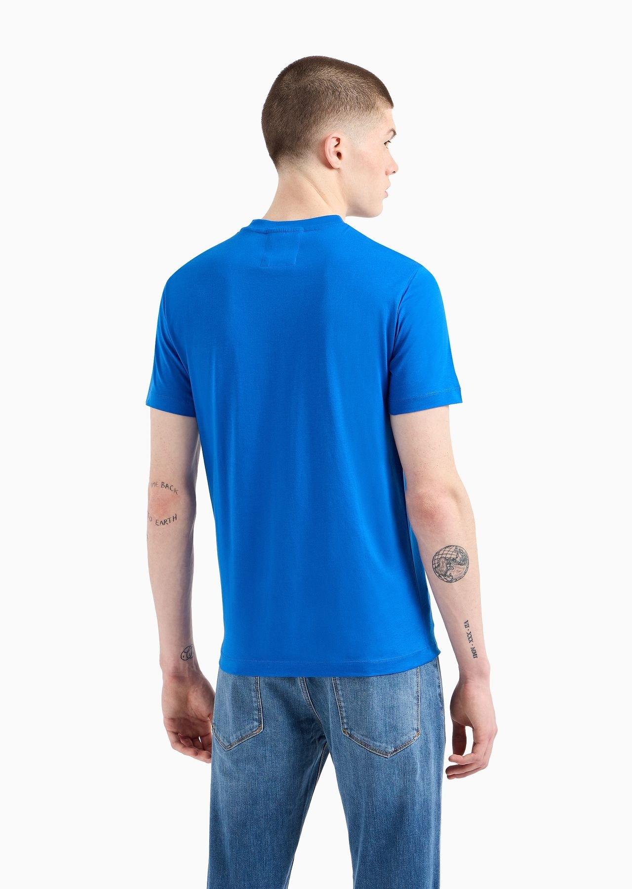 Pima-jersey T-shirt with logo print - 3