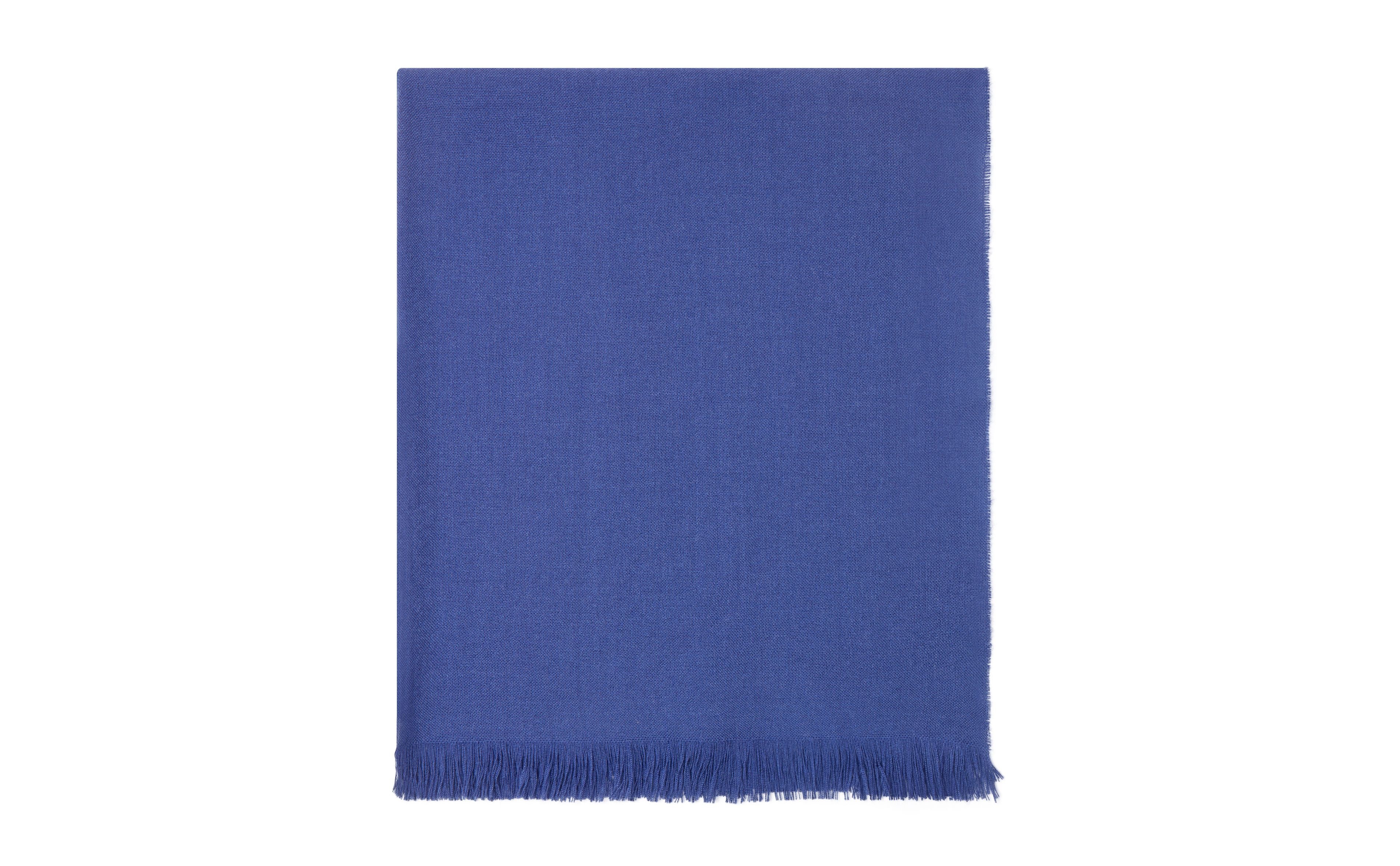 Blue Fine Cashmere Scarf - 1