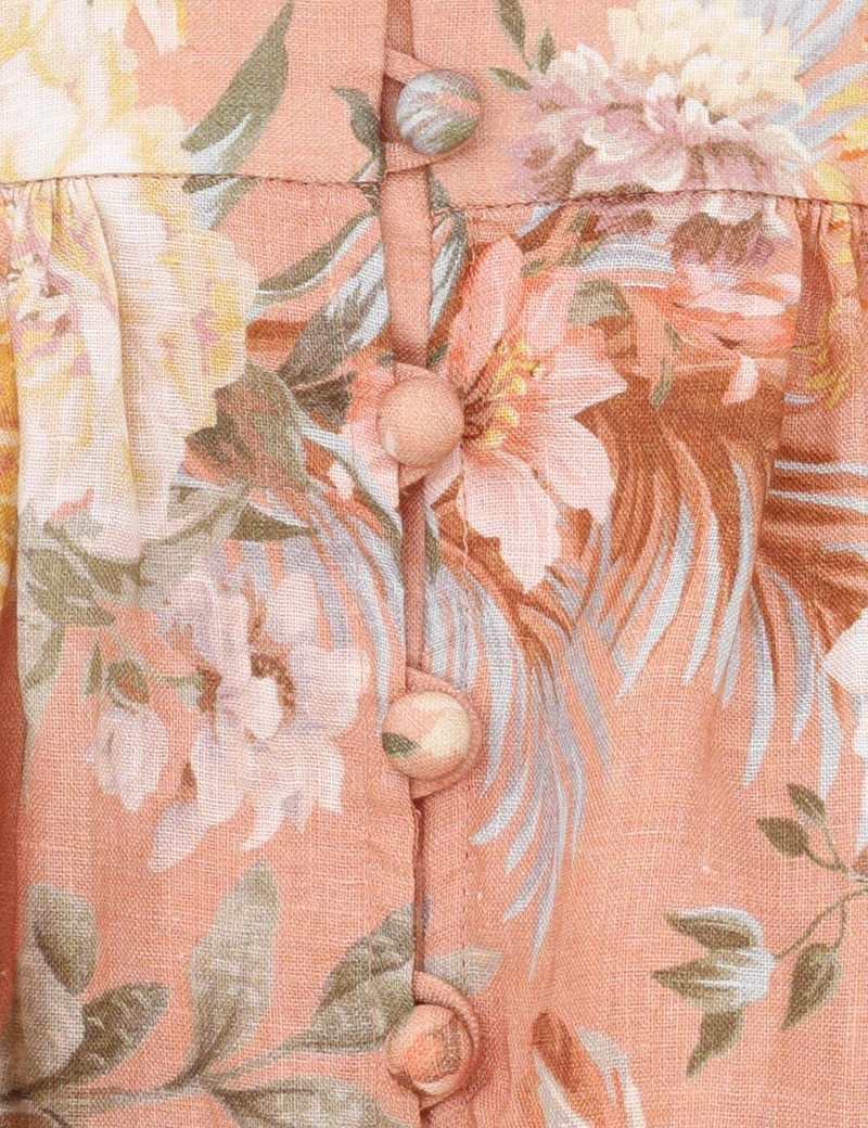 Zimmermann TALLOW PLUNGE MINI DRESS - 0932DRS253PKMF | REVERSIBLE