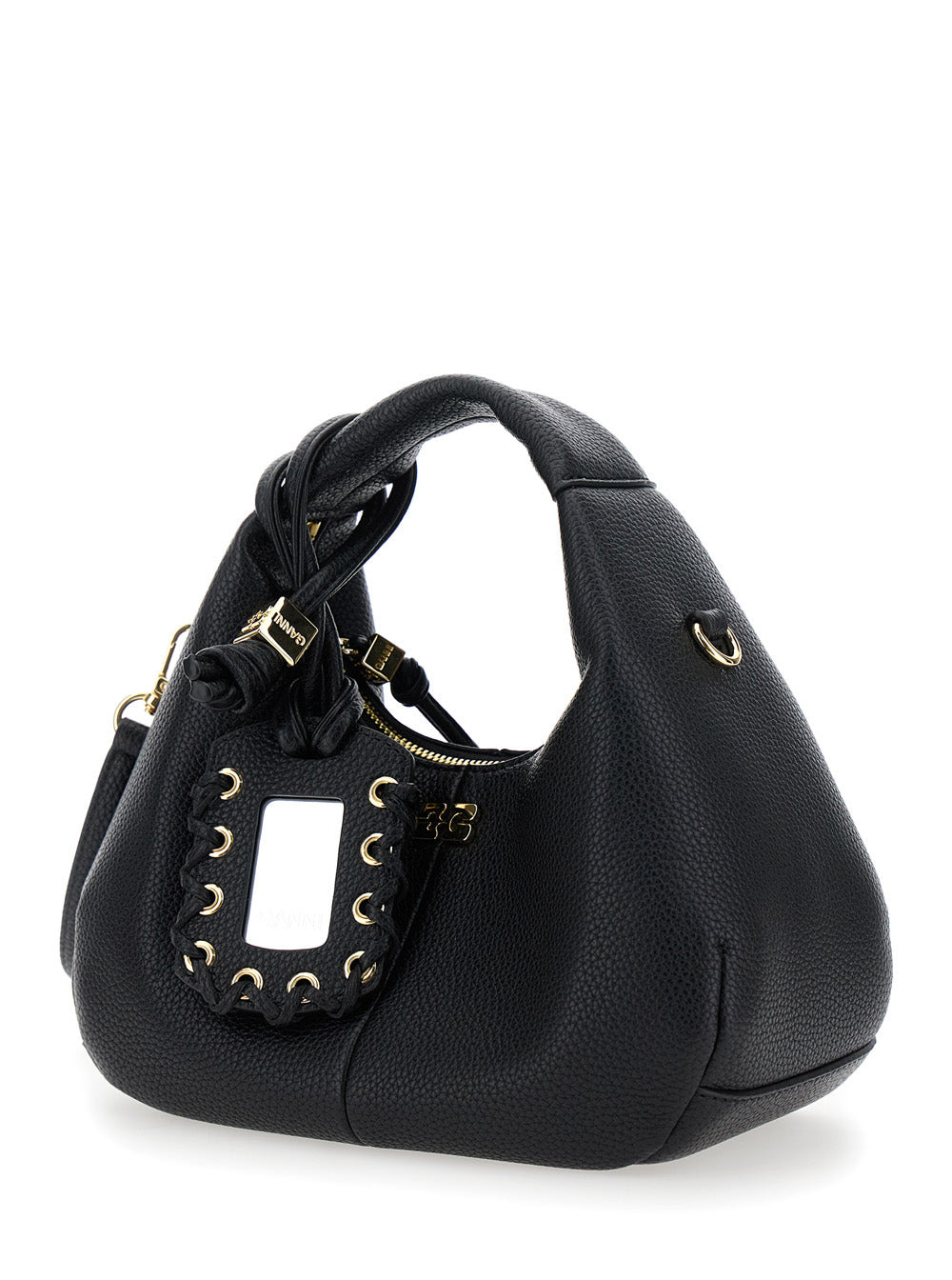 Ganni Women Hobo Mini Grained - 2
