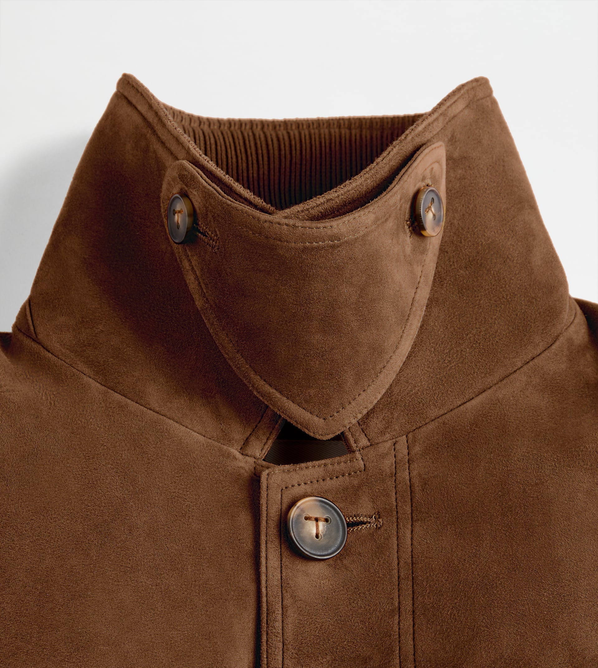 PASHMY COACH JACKET IN SUEDE - BROWN - 7