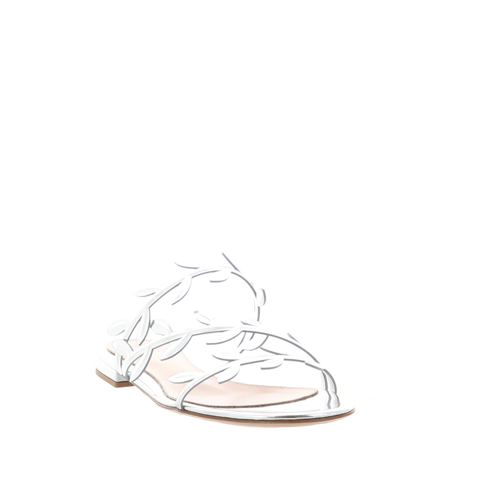 Gianvito Rossi – Flavia Sandal Flat – Silver - 2