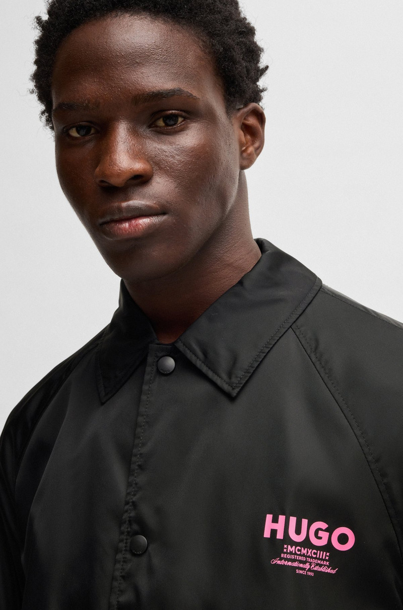 REGULAR-FIT WATER-REPELLENT COACH JACKET WITH LOGO PRINTS 5