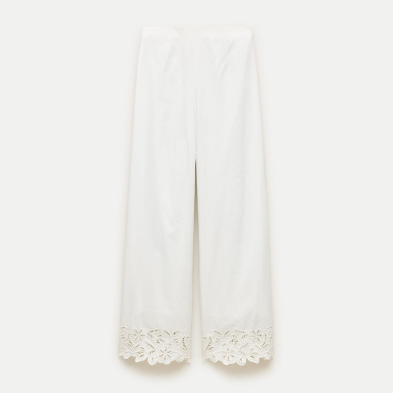 Rori embroidered-hem pant 1