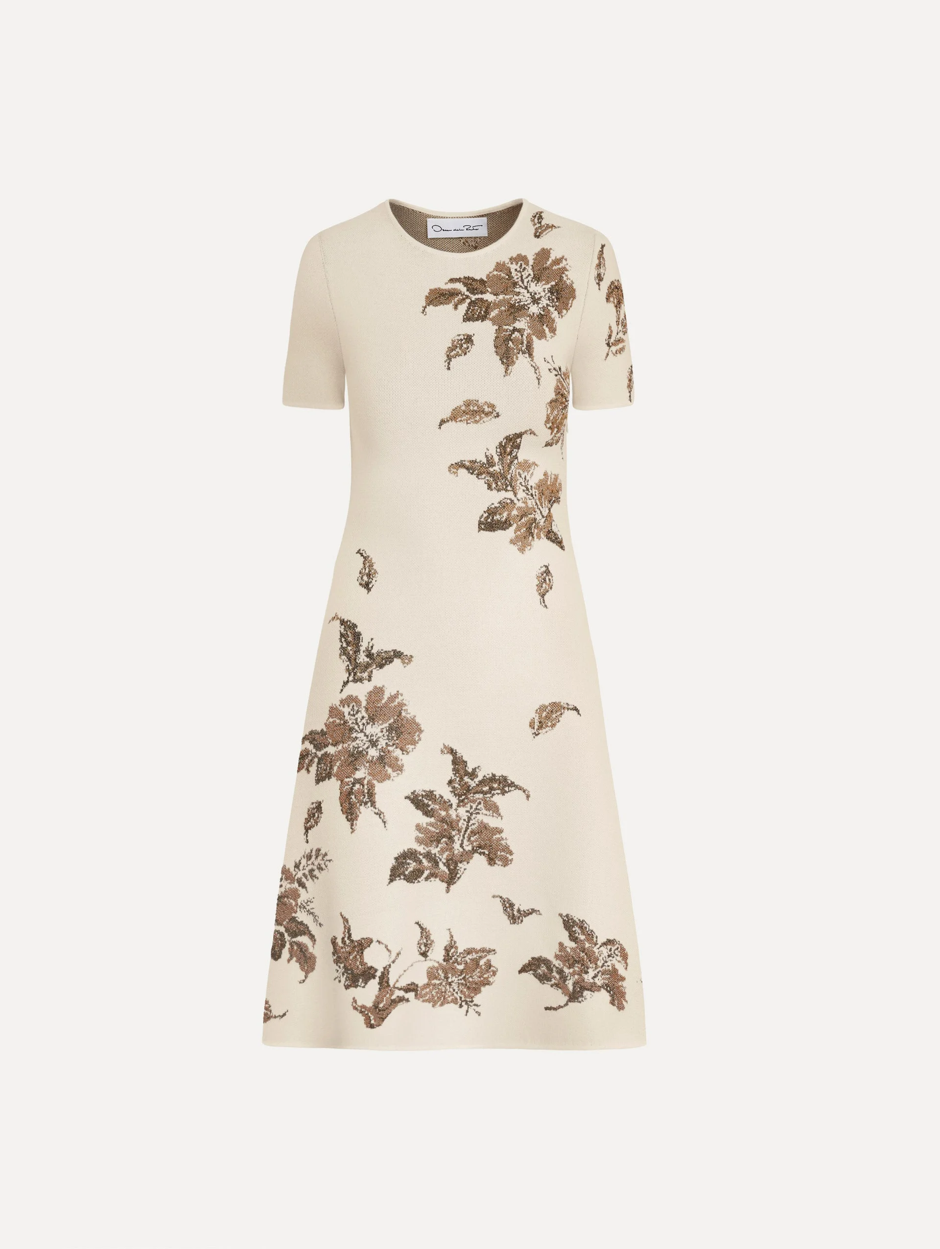 HIBISCUS METALLIC JACQUARD DRESS - 1