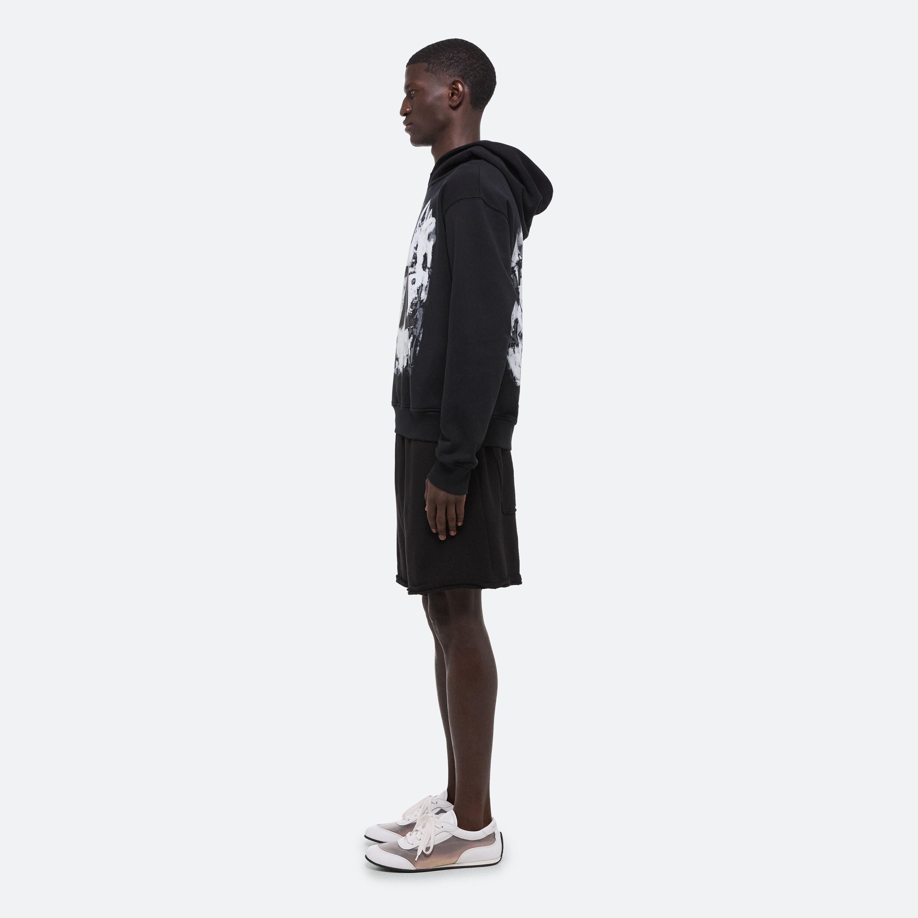 BLACK SCRIBBLE HOODIE - 4