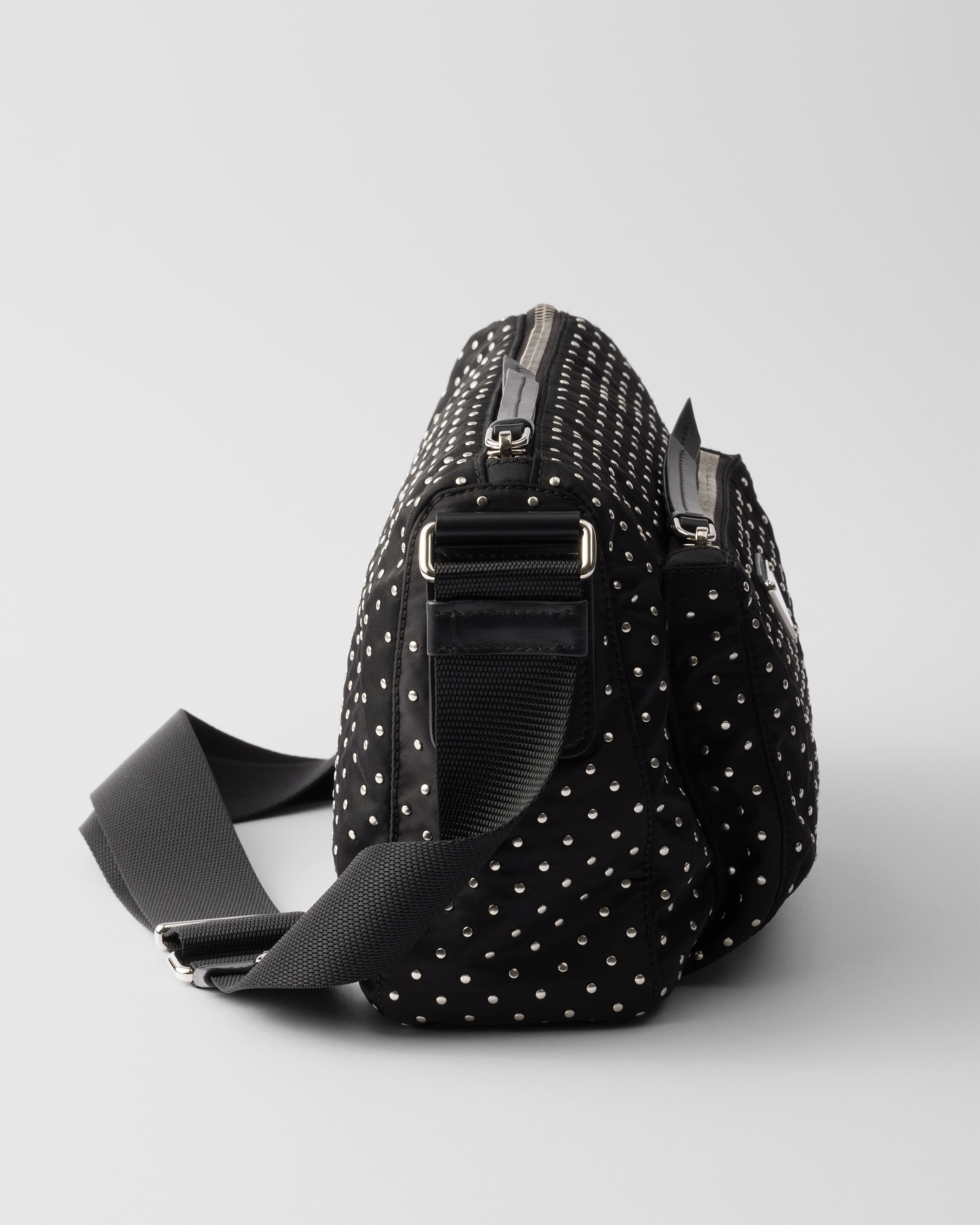 Re-Nylon bag with studs - 6