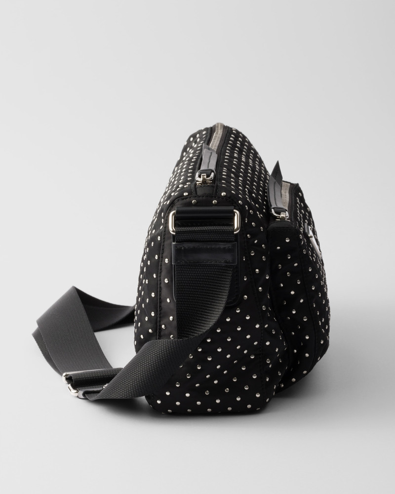 Re-Nylon bag with studs 6