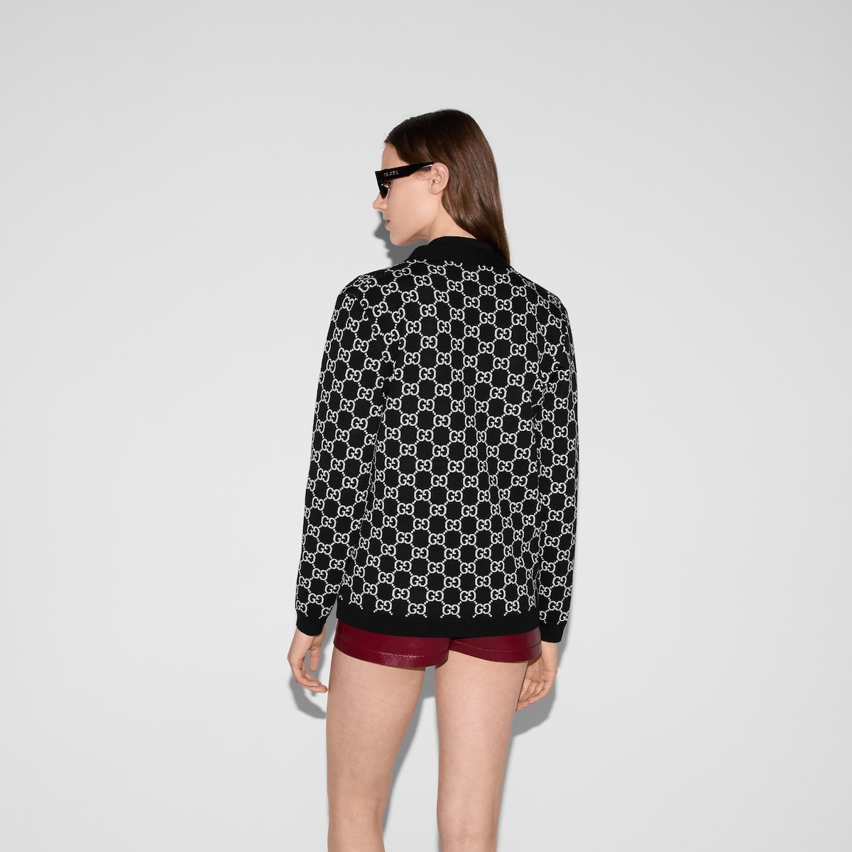 Reversible GG wool jacquard cardigan - 4