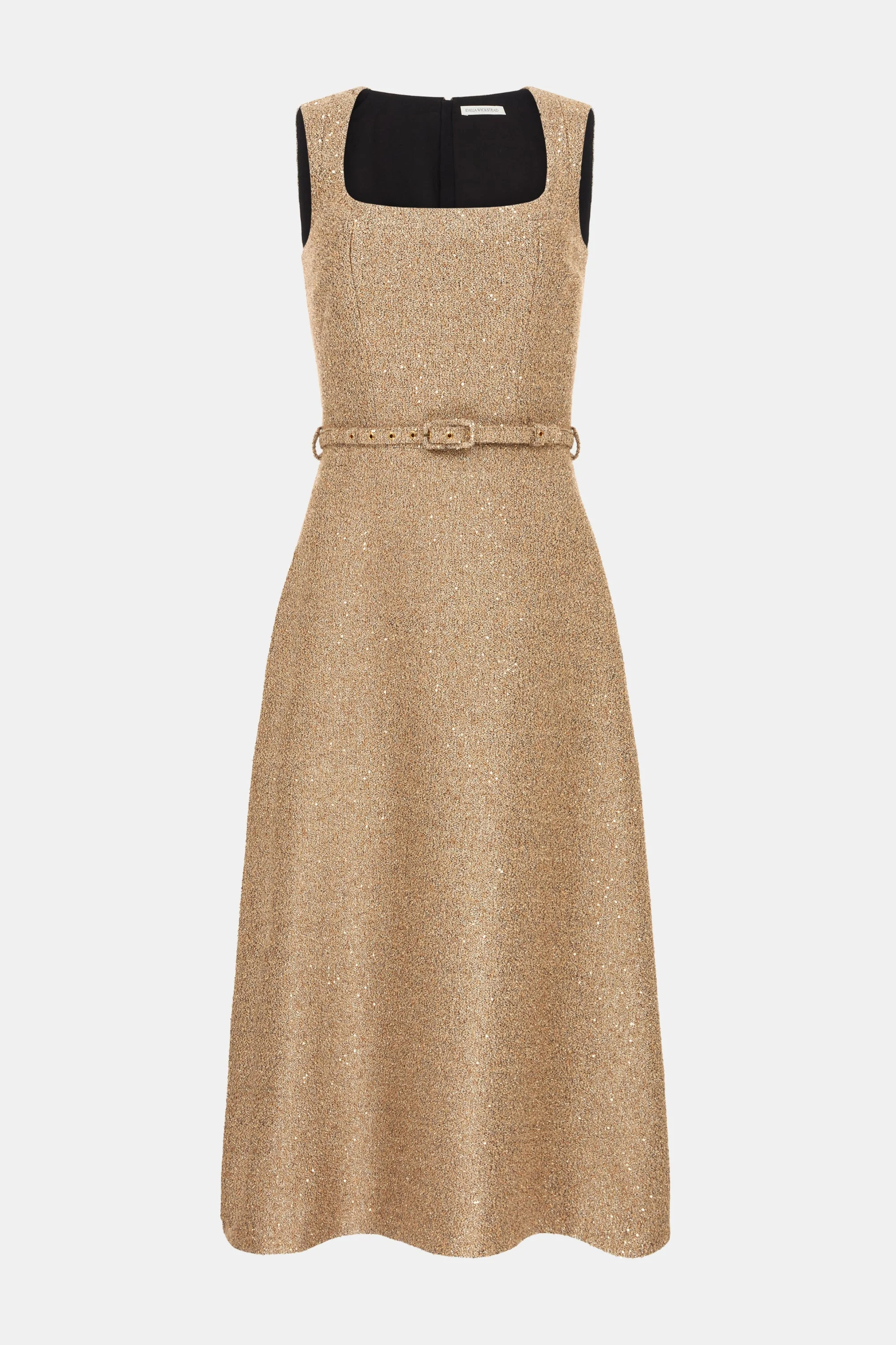 Ciro Dress In Gold Sequin Tweed - 1