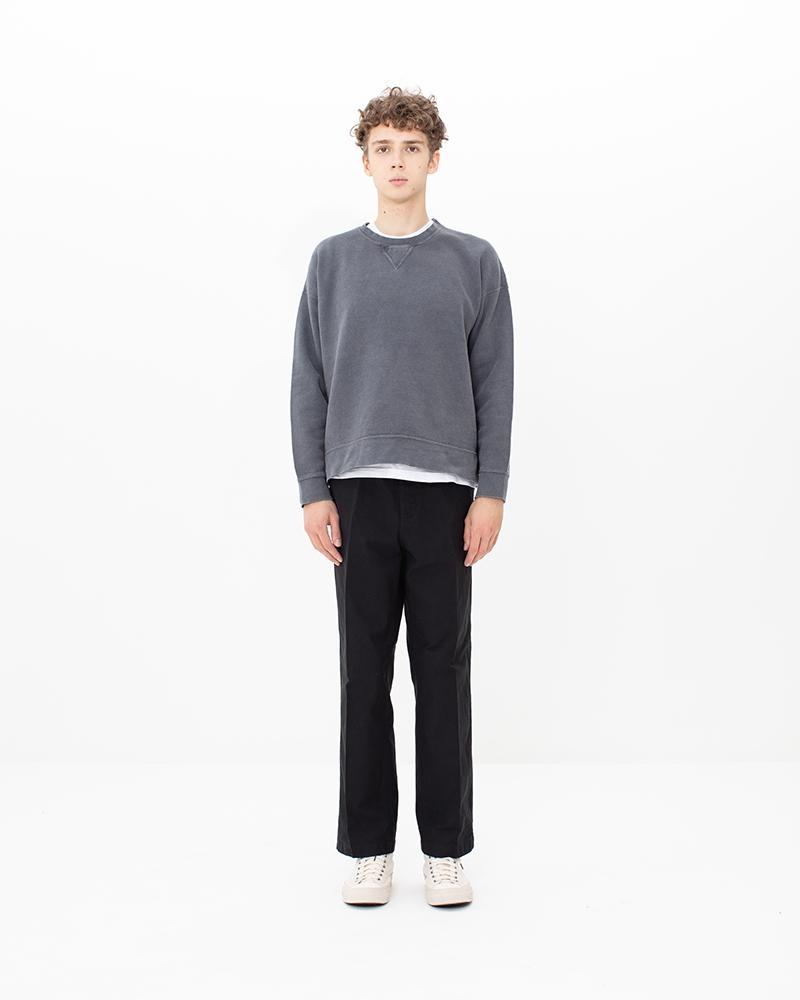 JUMBO SB SWEAT L/S DMGD (U.D.) BLACK - 2