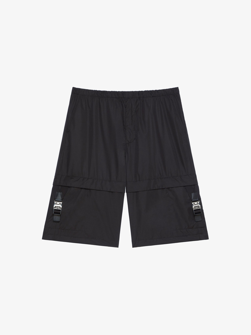 CARGO BERMUDA SHORTS IN TECHNICAL FABRIC WITH BUCKLES 1