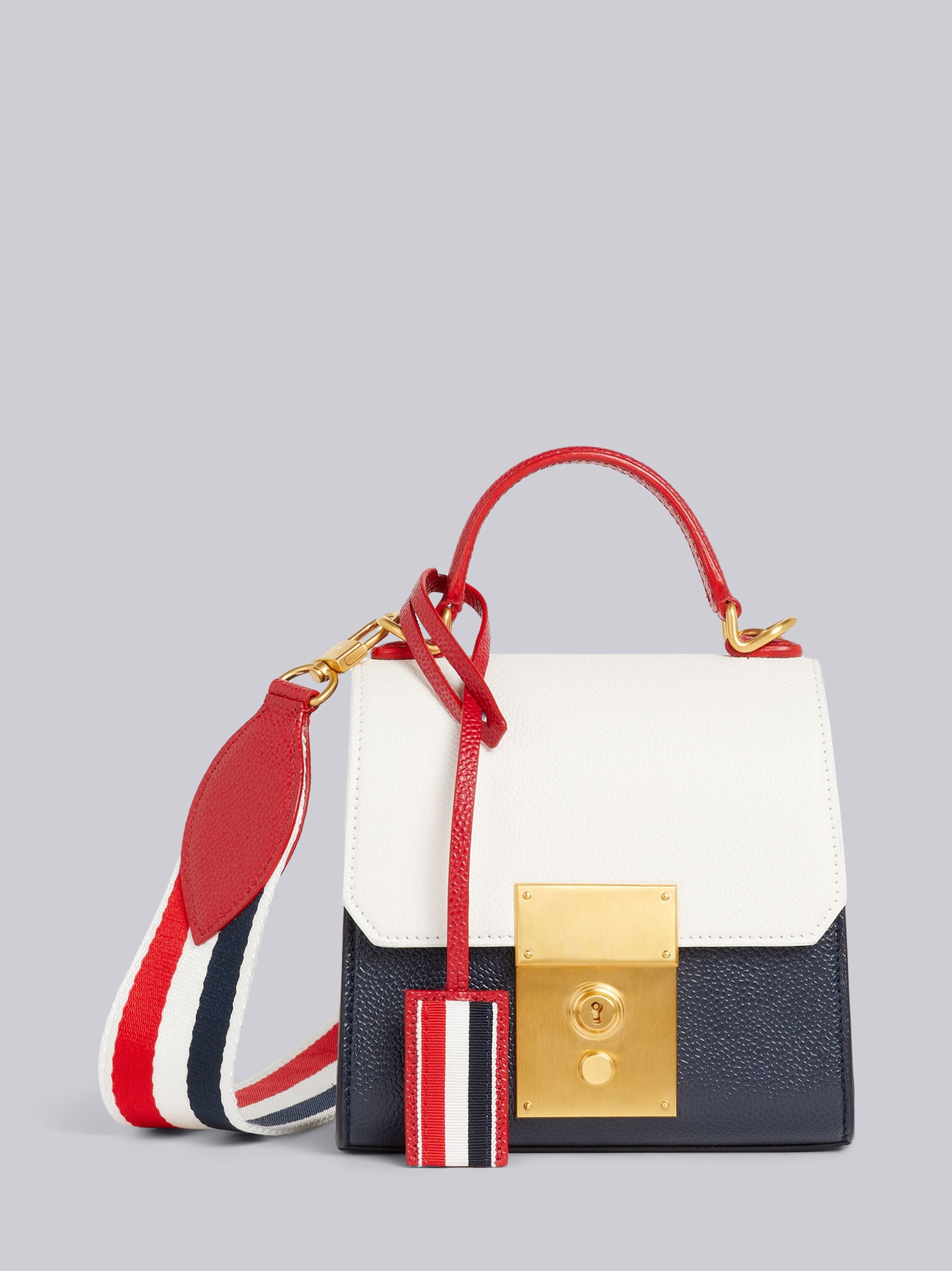 Multi-Color Pebbled Calfskin Mrs. Thom Mini Flap Crossbody Bag - 1