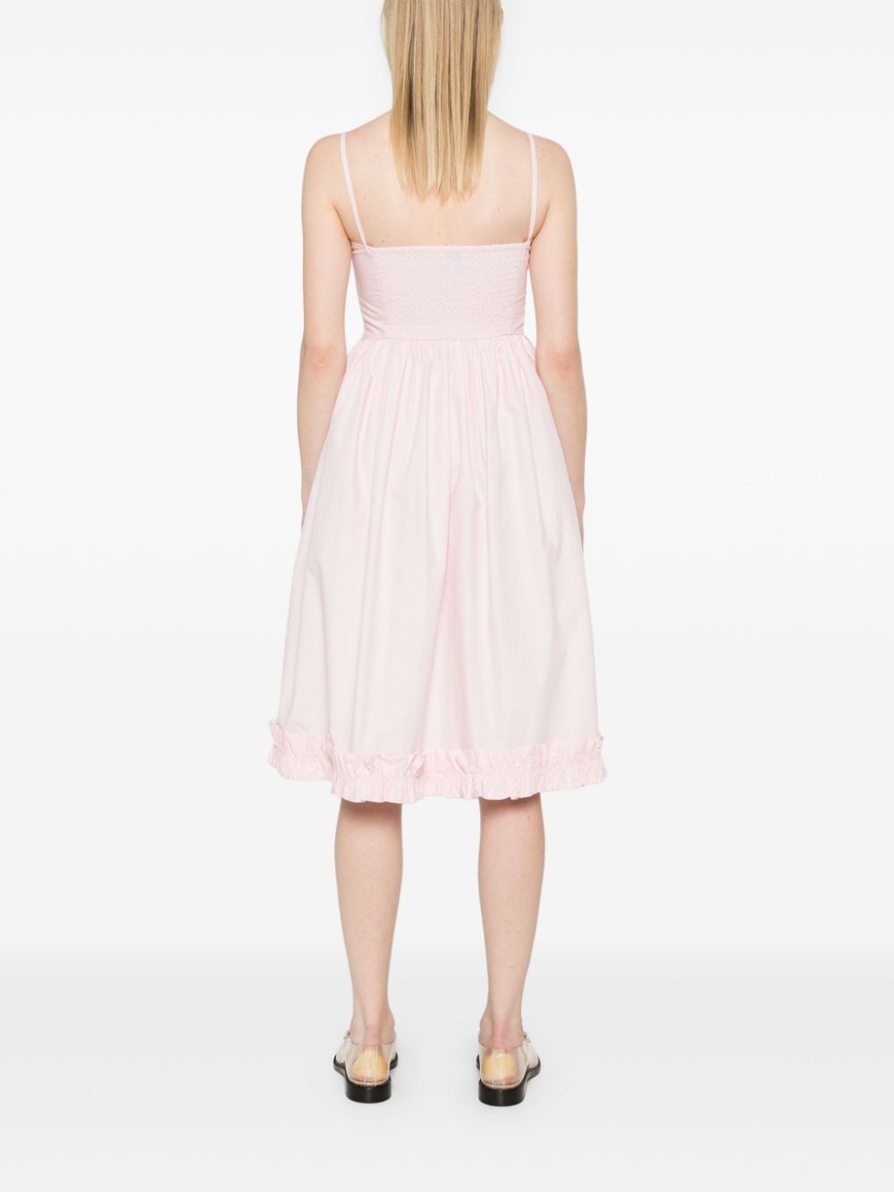 poplin strap midi dress - 4
