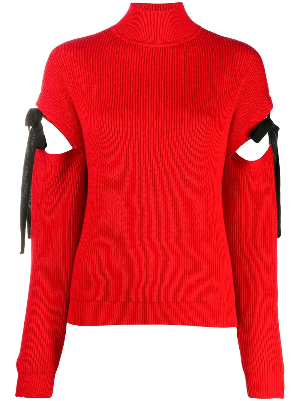 cutout mock neck jumper - 1