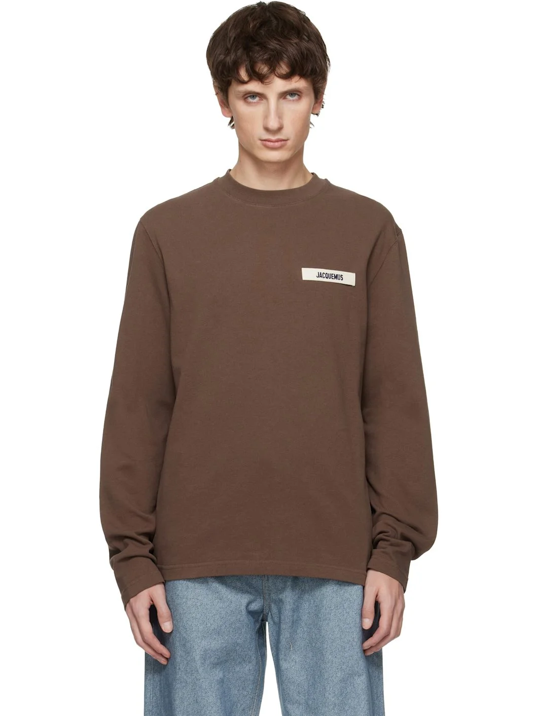 Brown 'The Gros Grain' Long-Sleeve T-shirt - 1