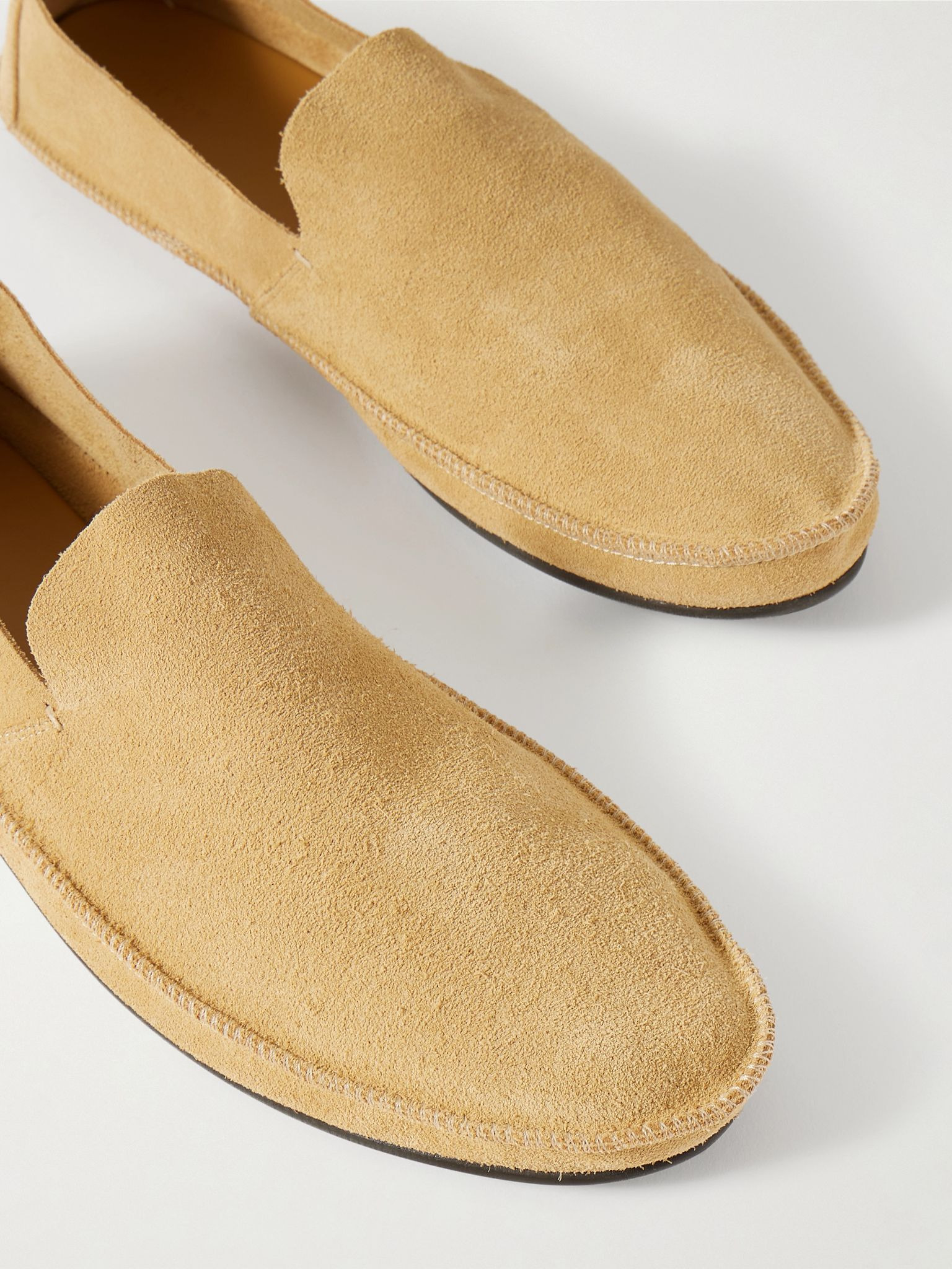 Tyler Textured-Leather Loafers Yellow - 5