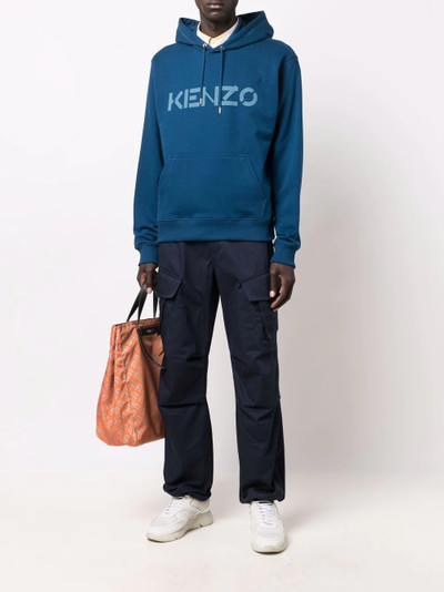 KENZO logo-print cotton hoodie outlook